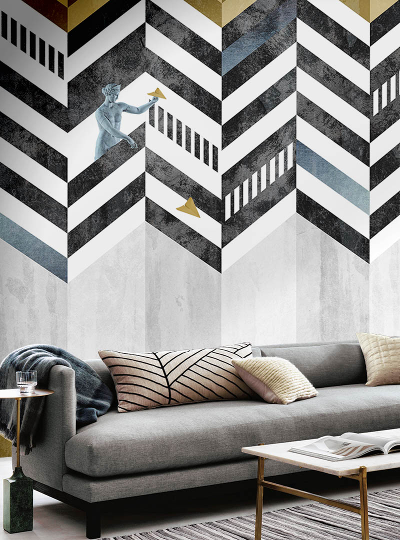 Chevron contemporary wallpaper