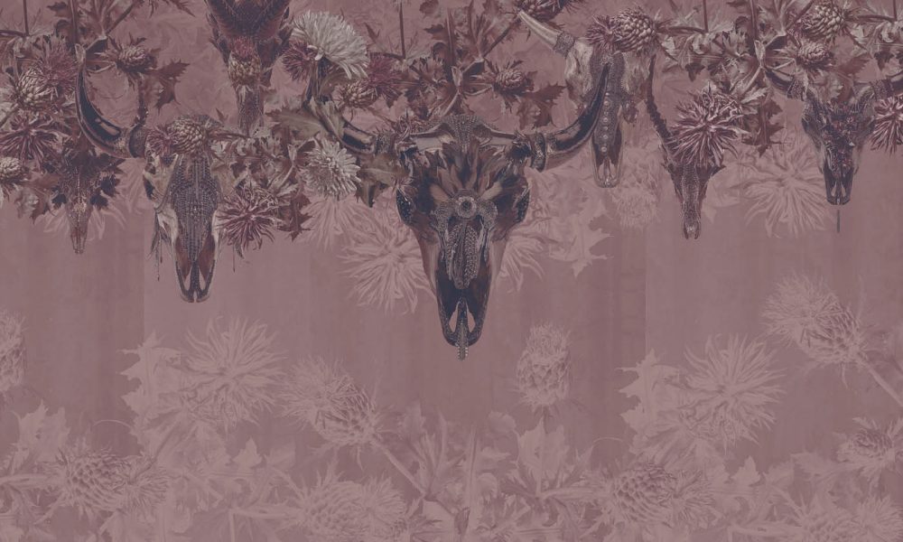 Horns and Thorns Detail contemporary wallpaper