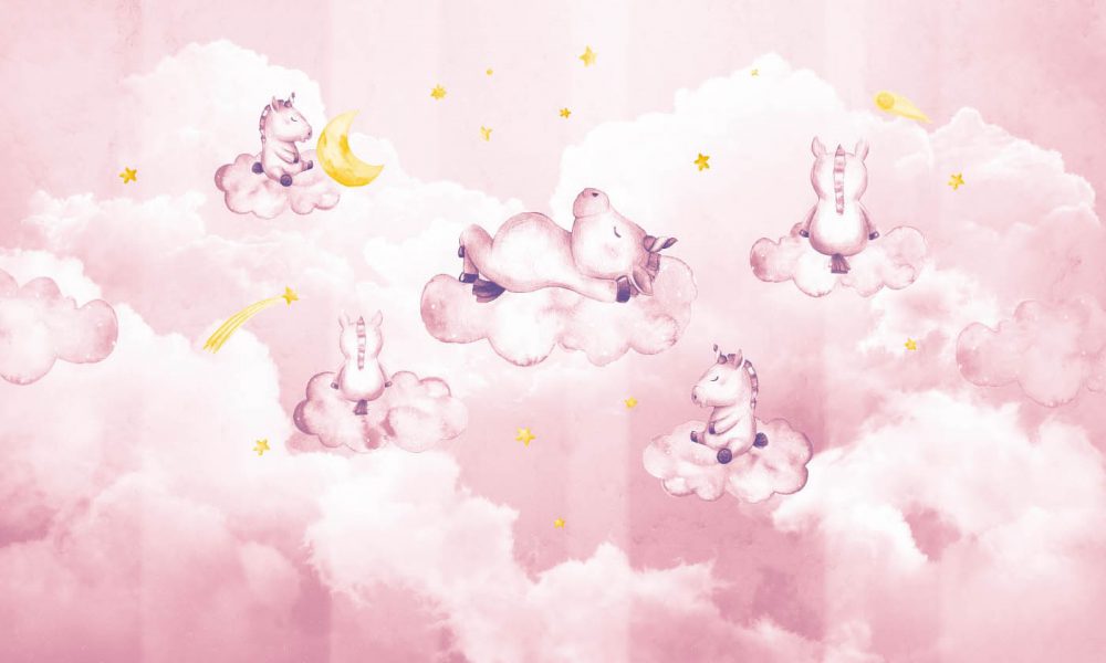 Dreaming Unicorns modern wallpaper