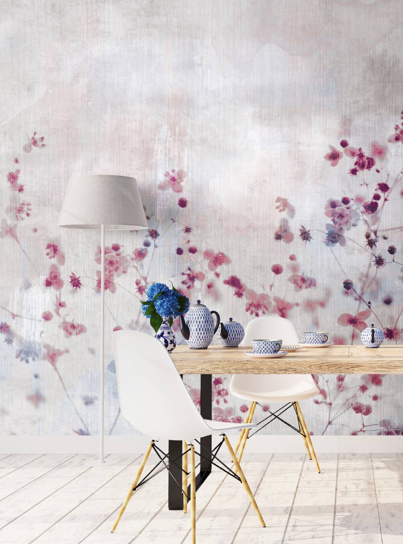 Bloom in Pink Contemporary wallpaper