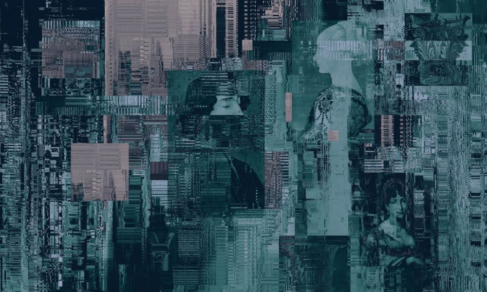 Urban Glitch II contemporary wallpaper