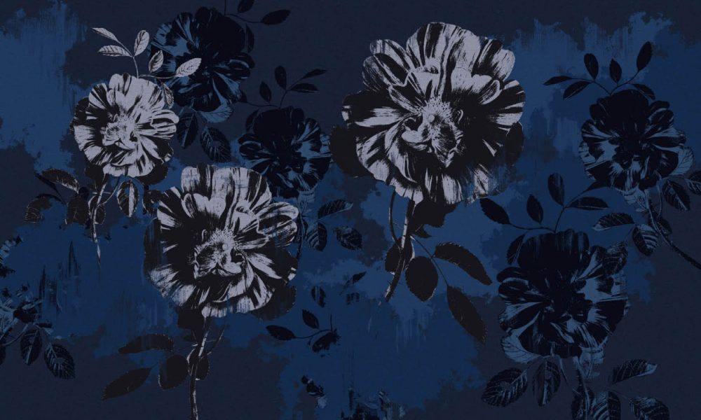 Black Roses contemporary wallpaper