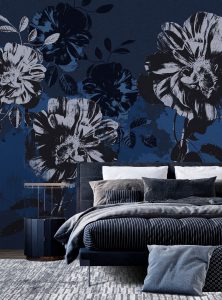 Black Roses contemporary wallpaper