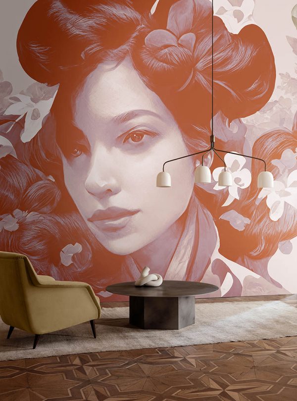 Geisha III contemporary wallpaper by Idea Murale